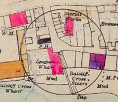 World War II bomb damage maps used in property research.